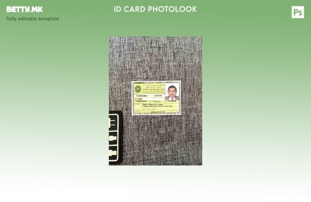 Модерен стил Бразилска лична карта photolook ПРЕДЕН шаблон